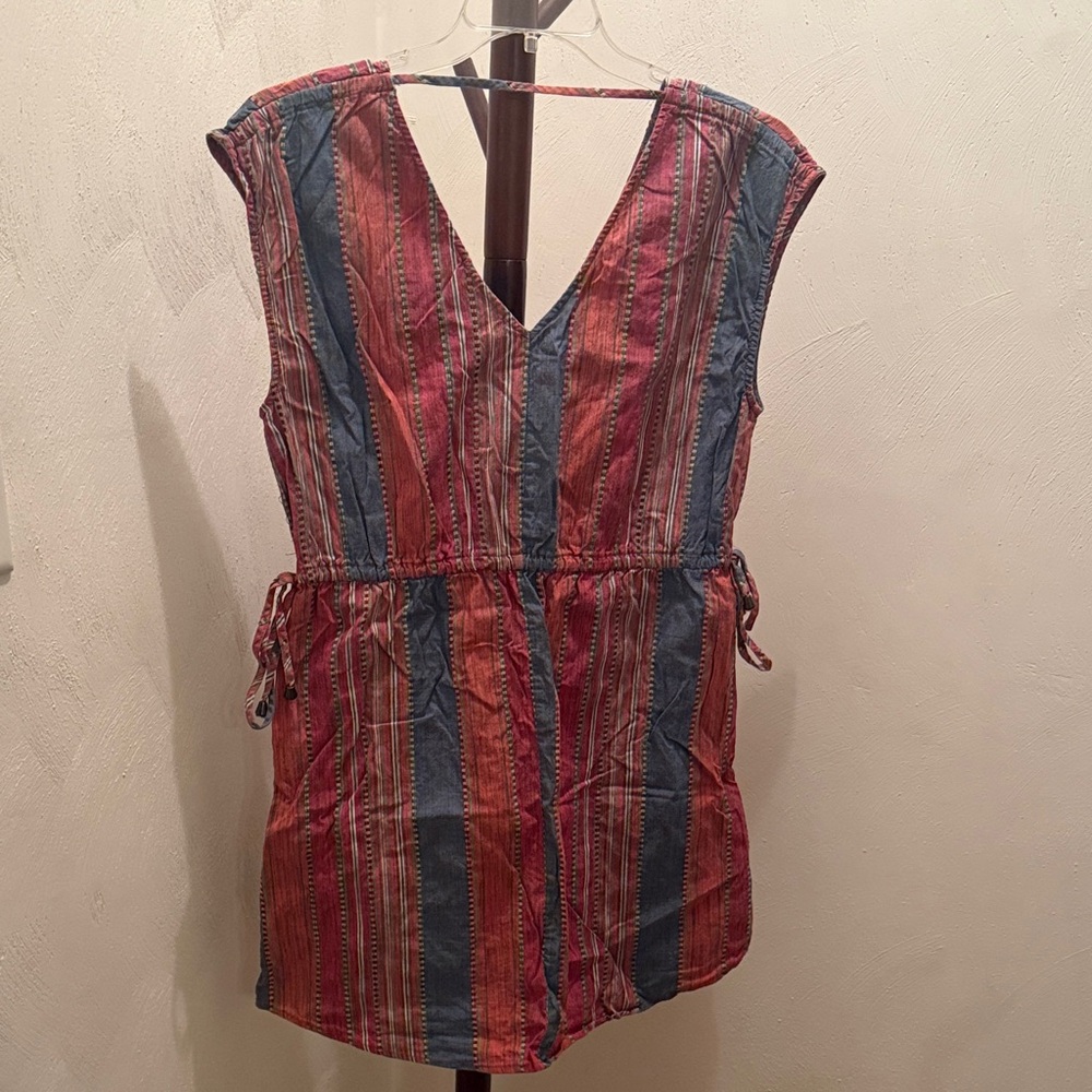 Universal Thread Orange and Blue Striped Dress - Picture 3 of 3